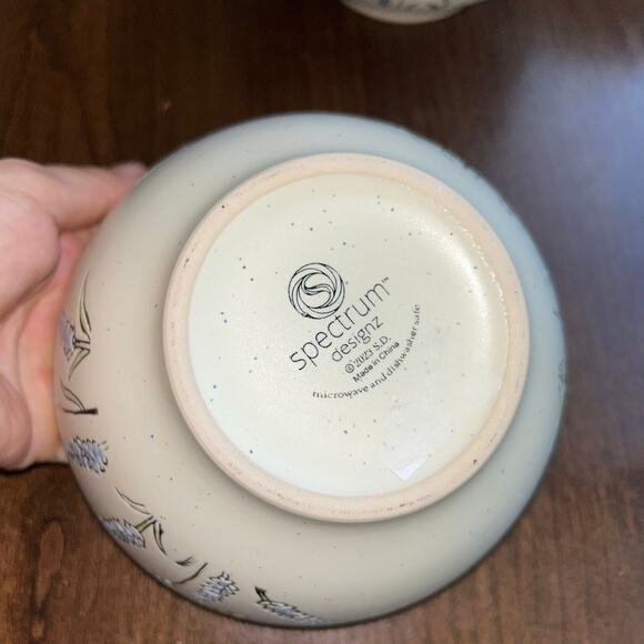 Spectrum Designz Bee Floral Lavender Garden Bowl Set for Cereal Salad - Picture 11 of 14